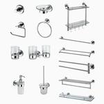 Bathroom Accessories -Grab bar - Shower Set - Hand Dryer - Soap Dispenser - Paper Towel Dispenser - Tissue Dispenser - Liquid Soap Dispenser - Waste Bin - Robe Hook - Recessed Combination Towel Waste Unit - Lavatory Countertop - Changing Room Seat